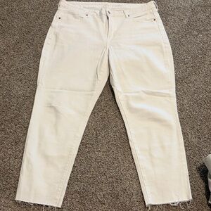 Old Navy Women’s O.G. Straight, High Rise, White Jeans, size 16